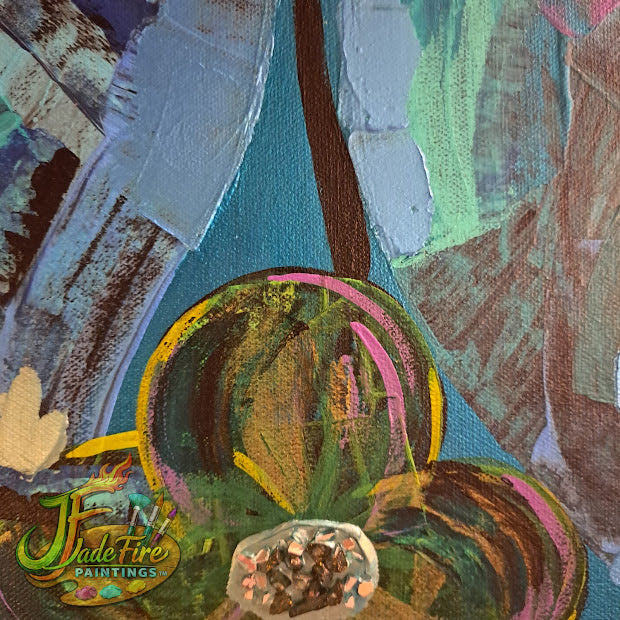 Abstract Blue Flower Swipe