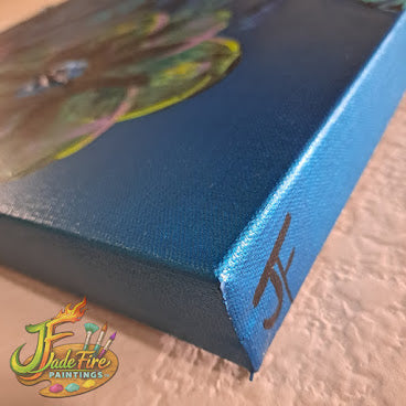 Abstract Blue Flower Swipe