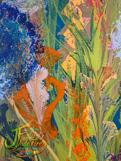 Chaos Flowers-Dark Blue Swirl