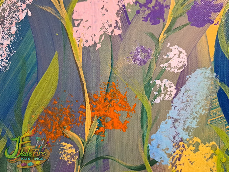 Chaos Flowers-Dark Blue Swirl