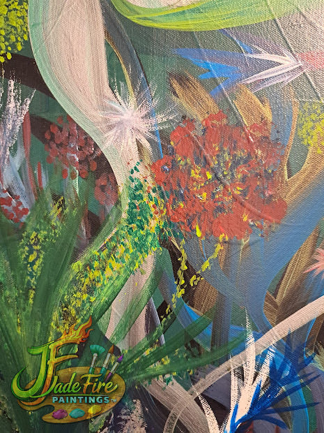 Chaos Flower-White Swirl