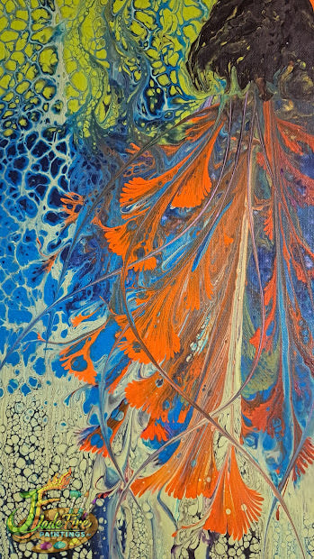 Blue and Orange Jellyfish