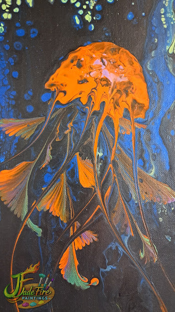 Blue and Orange Jellyfish
