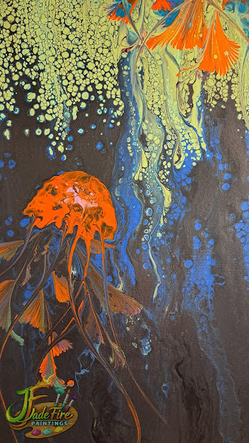 Blue and Orange Jellyfish