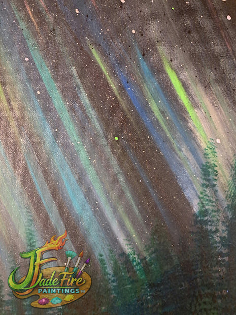 Trees Under the Northern Lights