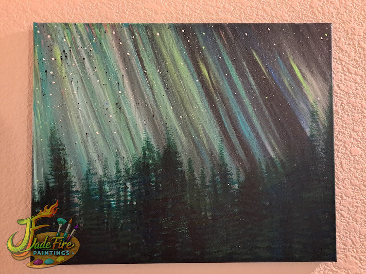Trees Under the Northern Lights