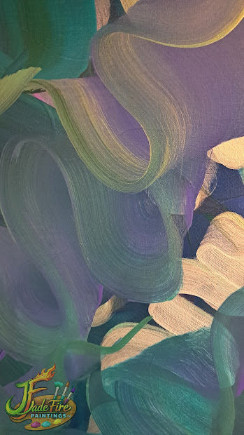 Lustrous Purple and Teal Lace