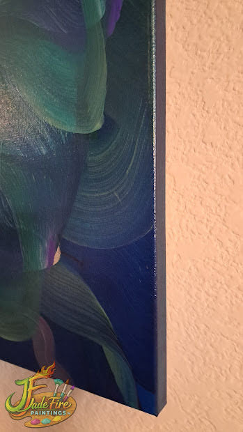 Lustrous Purple and Teal Lace