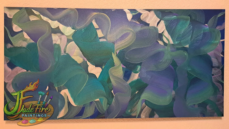 Lustrous Purple and Teal Lace