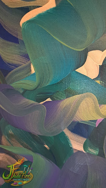 Lustrous Purple and Teal Lace