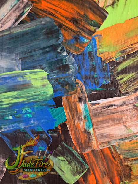 Abstract Neon Green Swipe