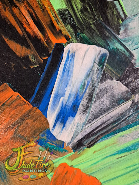 Abstract Neon Green Swipe