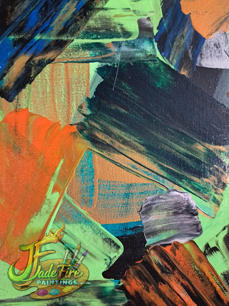 Abstract Neon Green Swipe