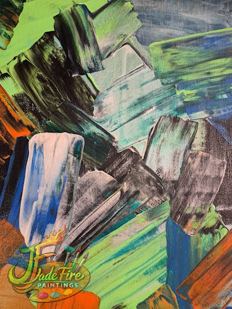 Abstract Neon Green Swipe