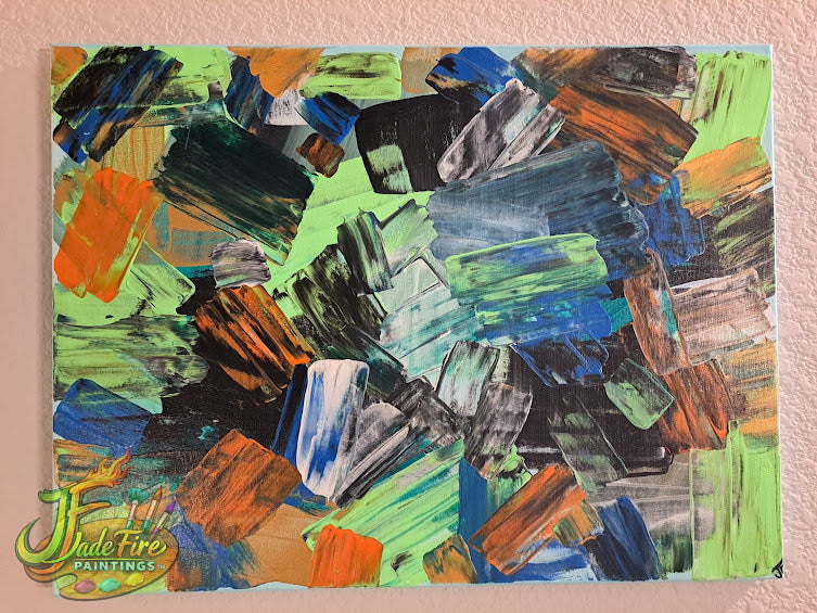 Abstract Neon Green Swipe