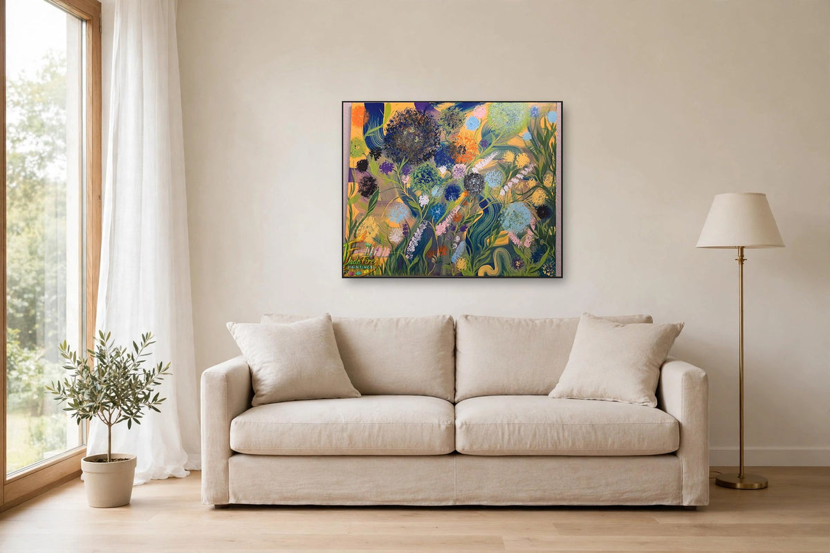 Chaos Flowers-Dark Blue Swirl
